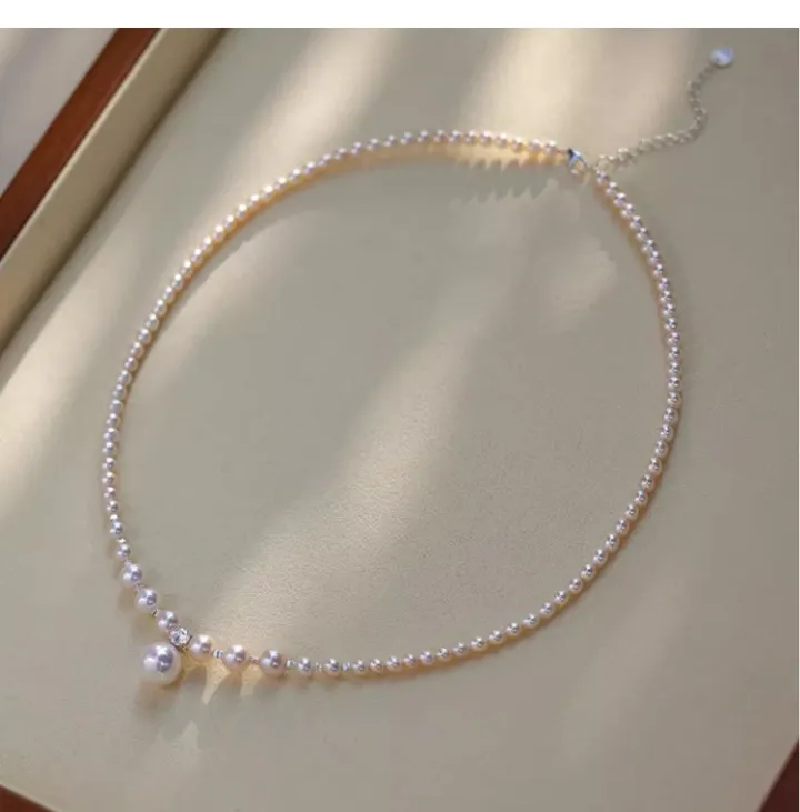 ✨12-1🔥HOT SALE 50% OFF ❤️ Japan Top Akoya Pearl Diamond Necklace
