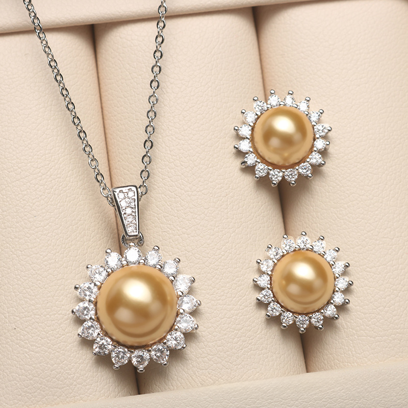 ❤️12k-2 🔥New Limited Time Promotion 70% OFF❤️🎁 Akoya Pearl Jewelry Set (Necklace, Earrings)