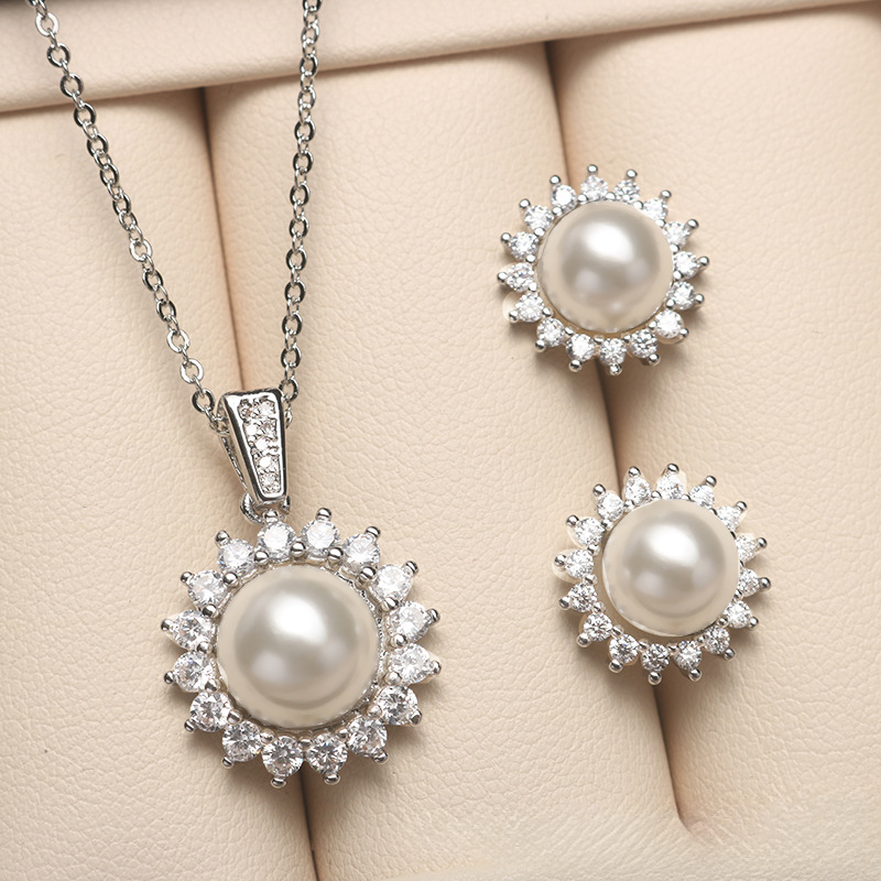 ❤️12k-2 🔥New Limited Time Promotion 70% OFF❤️🎁 Akoya Pearl Jewelry Set (Necklace, Earrings)
